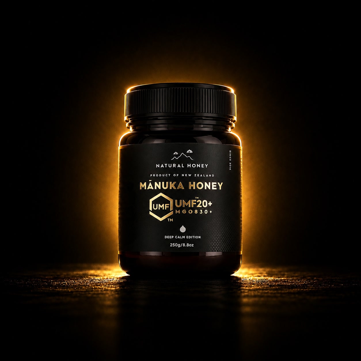 9Health Манука Мед UMF 20+: тегло 250г, студиска фотографија на тегла
